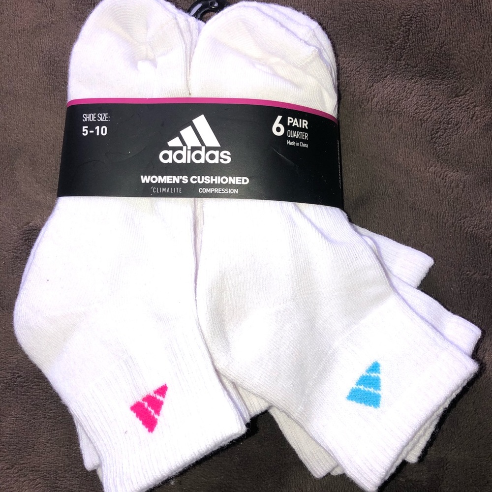 BRAND NEW Adidas Women’s Quarter Socks (6 pairs)